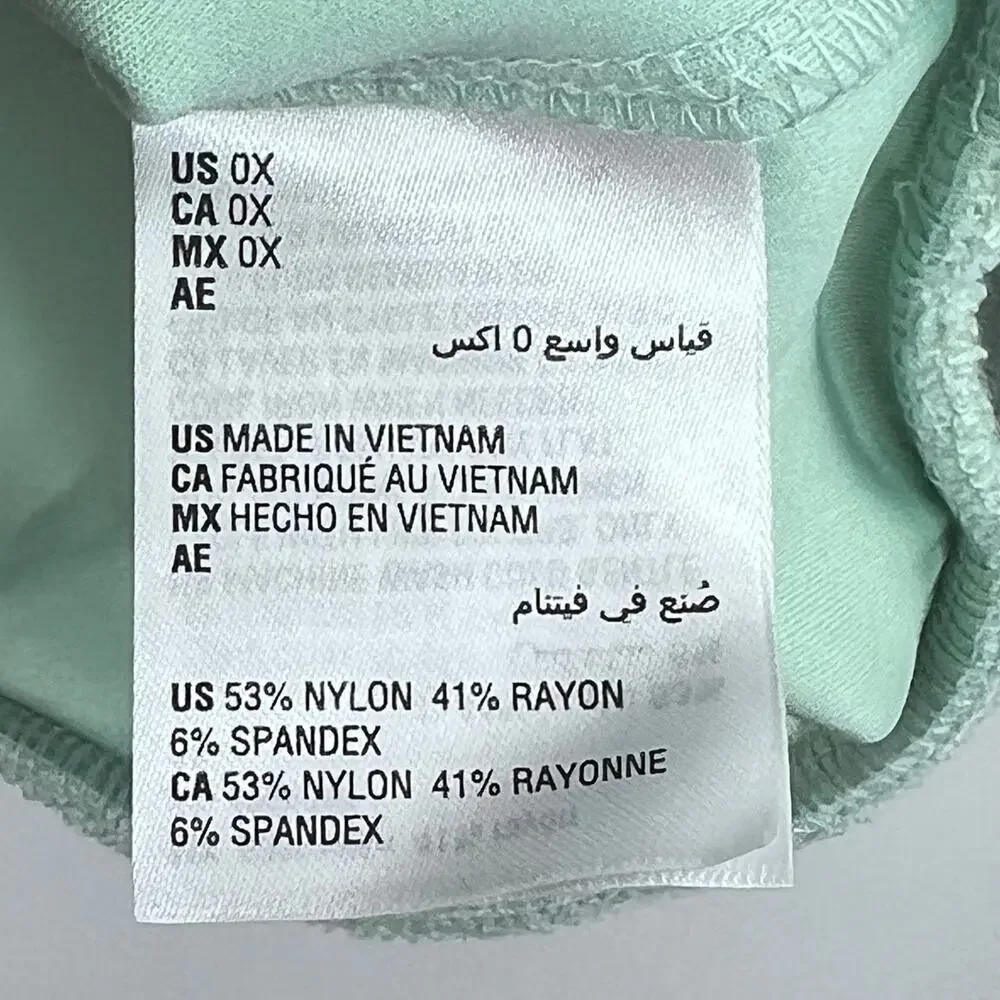 New Alfani Size 0X Balloon Sleeve Aqua Green Hoodie Pullover Sweater